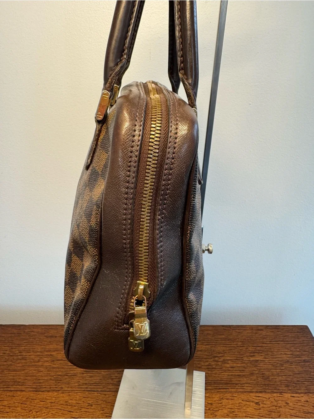 Louis Vuitton Vintage Damier Ebena Brera Top Handle Satchel with COA